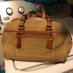 Coach handbag - camel suede and leather